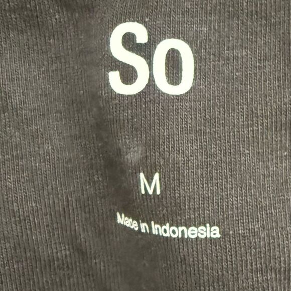 SO Women’s High Rise Black Active Shorts with White Stripes Size Medium - Picture 6 of 6